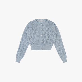 MARGARET PUNCHING CARDIGAN_SKY BLUE