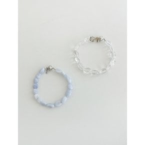 925silver Pebble Gem Bracelet / 2color