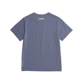 내셔널지오그래픽 키즈 K232UTS820 에센셜 빅로고 H/TEE GRAY BLUE