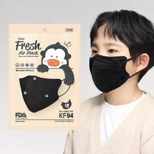 에버프레쉬 마스크 KF94 새부리형 소형 10매 30매 블랙 / 더숨 마스크