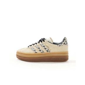 5094802 adidas Gazelle Bold sneakers in cream and leopard stripes