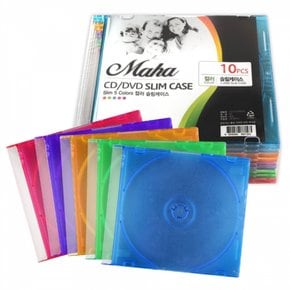 cd보관함 Maha dvd케이스 컬러 Slim케이스 cd보관 10p X ( 4매입 )