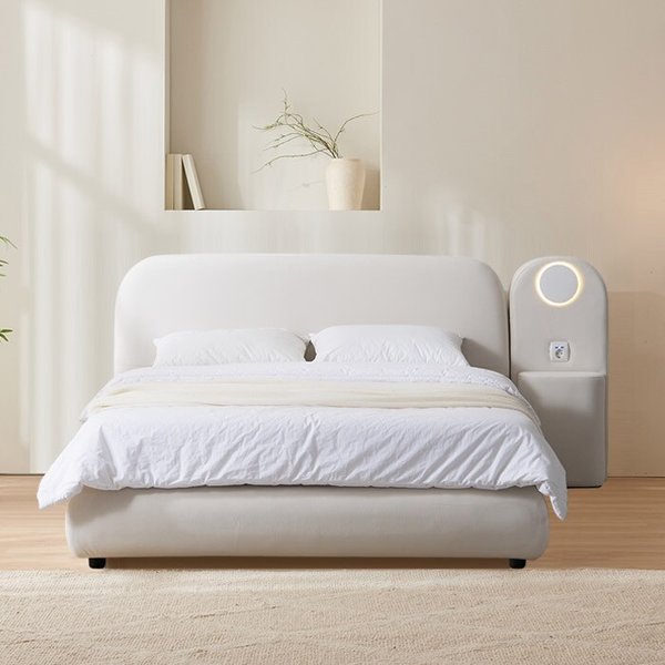 [보루네오] 아르메 베이스 패브릭침대 Q 매트리스 제외 (사이드패널1개) (수도권무배)