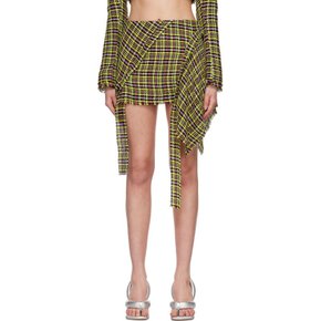 레이브 리뷰 블랙 폴카 미니 스커트 SS2335 GREEN/BLACK CHECK