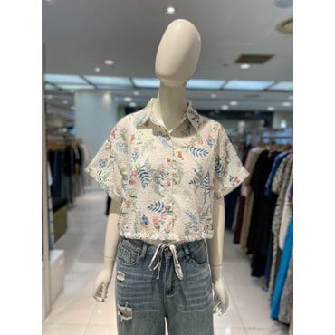 파프리카 나염 펀칭 크랍셔츠/SK2BL718