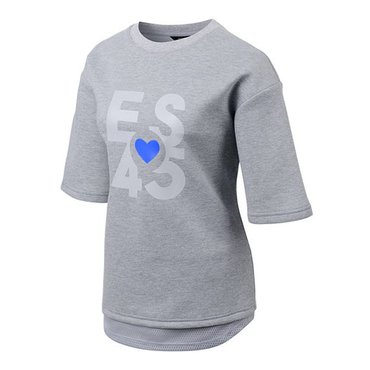 엘르골프 (EF26272 932) 2019년 S/S  여성 (엘르스포츠) 가슴 프린트 반팔 트레이닝 상의
