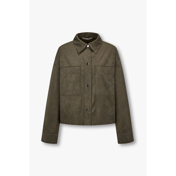 [리오더] 신세틱 스웨이드 크롭 점퍼 7155420004237