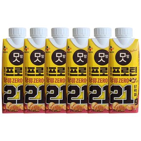 CJ 제일제당 얼티브 프로틴 맛밤 밤맛 250ml x 6개 당류 제로 슈가 단백질 음료