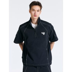 SEERSUCKER ANORAK [BLACK]