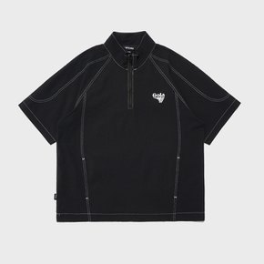 SEERSUCKER ANORAK [BLACK]