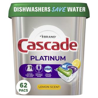 캐스케이드 [해외직구] Cascade 캐스케이드 플레티넘 식기세척기세제 레몬향 62입