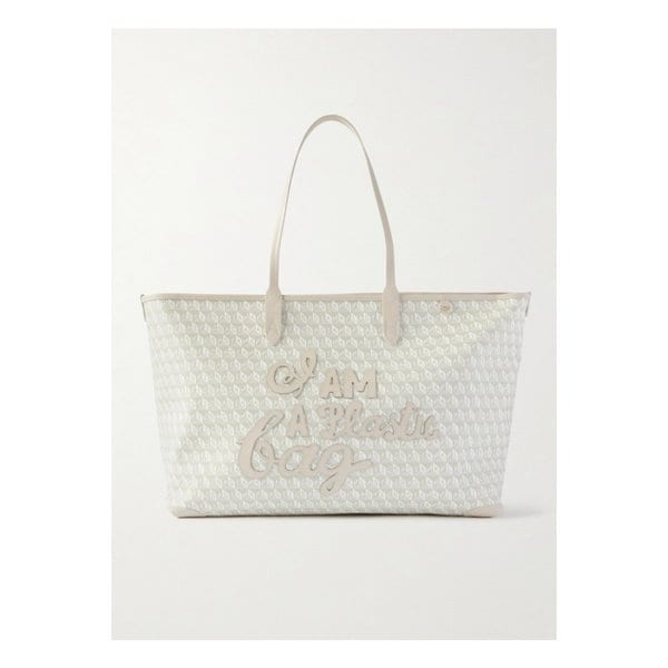 아이 엠 어 플라스틱 백 가죽 트리밍 토트백 46376663162892989