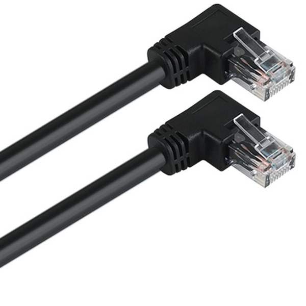 확대된 대표 CAT6 랜케이블 오른쪽 꺾임 2M UTP 인터넷 케이블 PC