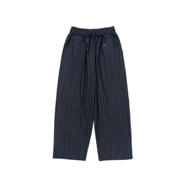 HIGH-FLOW STRIPE BALLOON PANTS (NAVY)