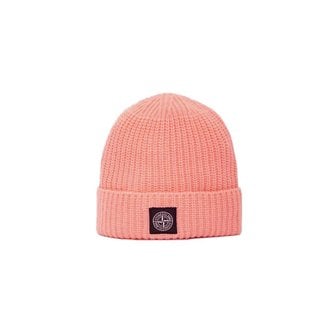 스톤아일랜드 [스톤 아일랜드] 14주년 로고 패치 울 비니 피치핑크 7715N10B5 V0083