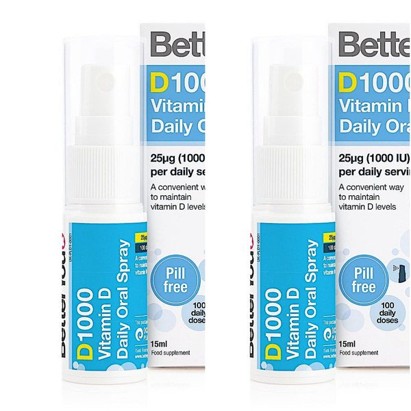 BetterYou 베러유 비타민 D1000 스프레이 15ml 2개