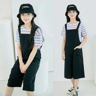  멜빵 7부 바지 팬츠 / 여아 주니어 의류 초등학생 옷
