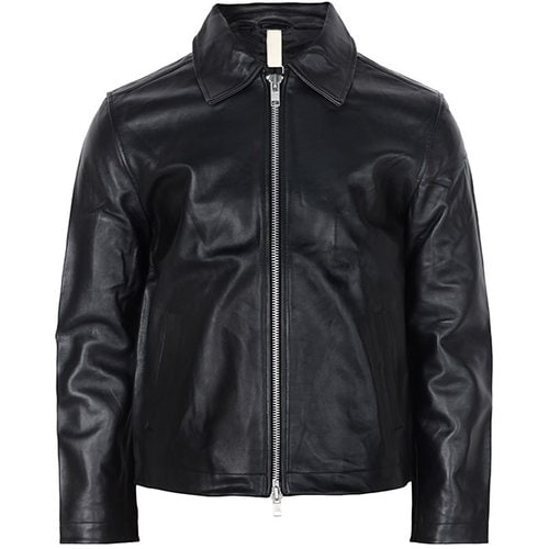 26SS 블랙 클래식핏 램스킨 숏 자켓 6027 BLACK
