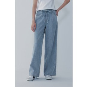 [보브]   벨티드 워싱 와이드 데님 팬츠 7156255800