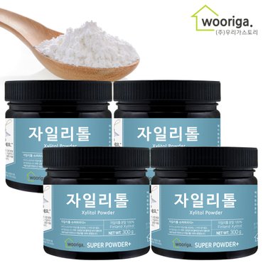 우리가스토리 핀란드산 자일리톨 가루 300g 4통