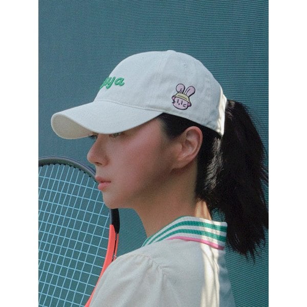 래빗 볼캡 화이트