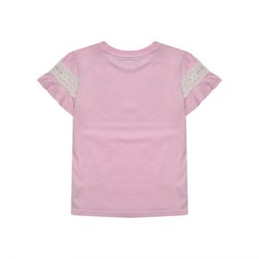 여아 소매 포인트 티셔츠 핑크 R2121T124_10 R2121T124_10