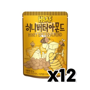 바프 허니버터 아몬드 견과류간식 40g x 12개