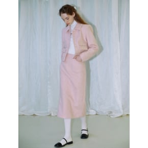 Cest_Light pink fragrant mid-length skirt and jacket set_LIGHT PINK