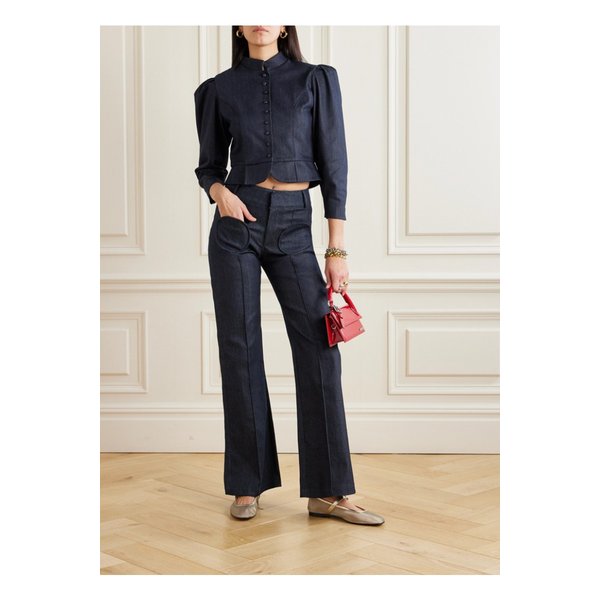 데스트리 아모아코 데님 페플럼 재킷 블루 1647597329216122