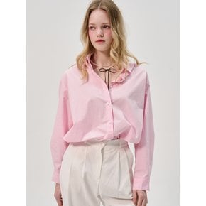 Logo Cotton Semi Ovefit Shirt_Pink