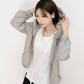 스콰즈 여자 가성비 도트 컬러 바람막이 SPAL001