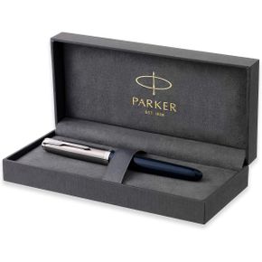 영국 파카 만년필 Parker 51 Fountain Pen Midnight Blue Barrel with Chrome Trim Fine Nib 블