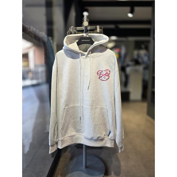 [시흥점] 남여공용 페인팅플라워 그래피티 세미오버핏 후드(백멜란지)/JGZZ30914LG