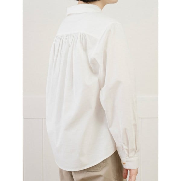 코튼 옥스포드 풀오버 셔츠 화이트