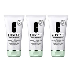 Clinique 크리니크 올 어바웃 클린 2 in 1 클렌징 익스포리에이팅 젤 150ml 3개