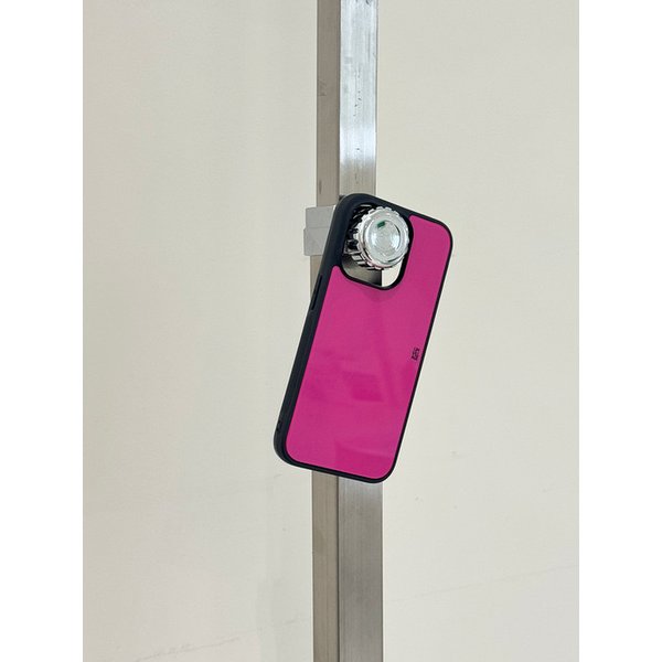 logo glass bumper case [Pink]