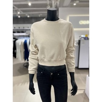 Calvin Klein Jeans [시흥점] 여성 CK 스몰 로고 크롭 기모 맨투맨 티셔츠 J222233-ACF