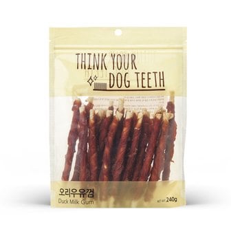  ThinkYourDogTeeth 오래먹는 강아지간식 오리 우유껌 24P