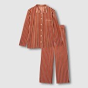 여 밍크 플리스 플랫 카라 파자마 세트 J2154010170BU