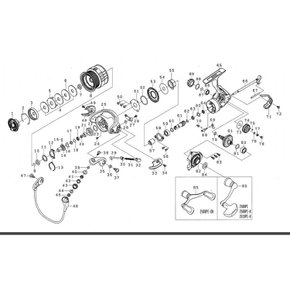 (DAIWA) 17 2508PE-DH 85 1H2A21 000560001H2A21 다이와 정품 부품 세오리 핸들 부품 번호 부품