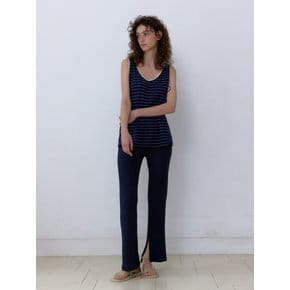 SLIT JERSEY PANTS NAVY