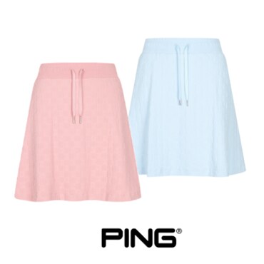 핑 [24 S/S ]   여성 로고 자가드  큐롯 스커트     121D2PC387   (출시가 218,000)