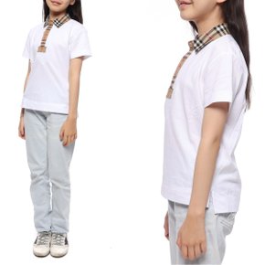 [부산점] 23SS 빈티지 체크 피케 반팔티셔츠 (8051774 WHITE 23S)