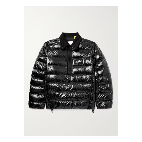 몽클레어 에이셉 라키 로고 아플리케 퀼팅 셸 다운 재킷 블랙 46376663162955582