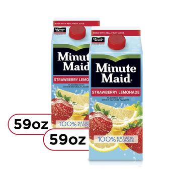  [해외직구] Minute Maid 미닛메이드 딸기 레모네이드 과일 주스 1.75L 2팩