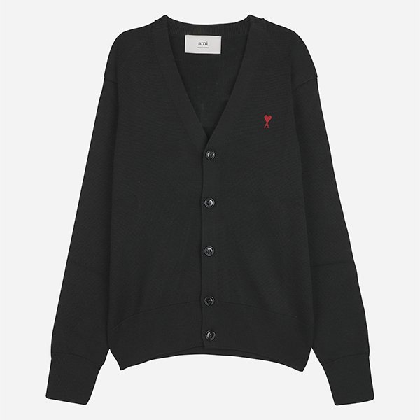 [시흥점] 5F HKC361 001 009 스몰 하트 로고 가디건 블랙