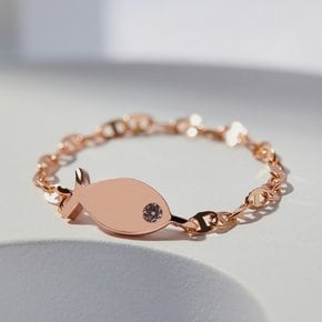 14K 18K 라피네 물고기 체인 금 반지