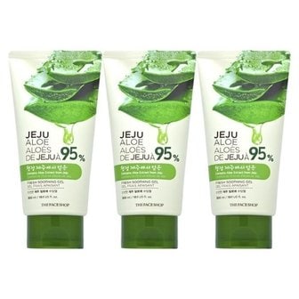  더페이스샵 신선한 제주 알로에 수딩젤(튜브형) 300ml 3개