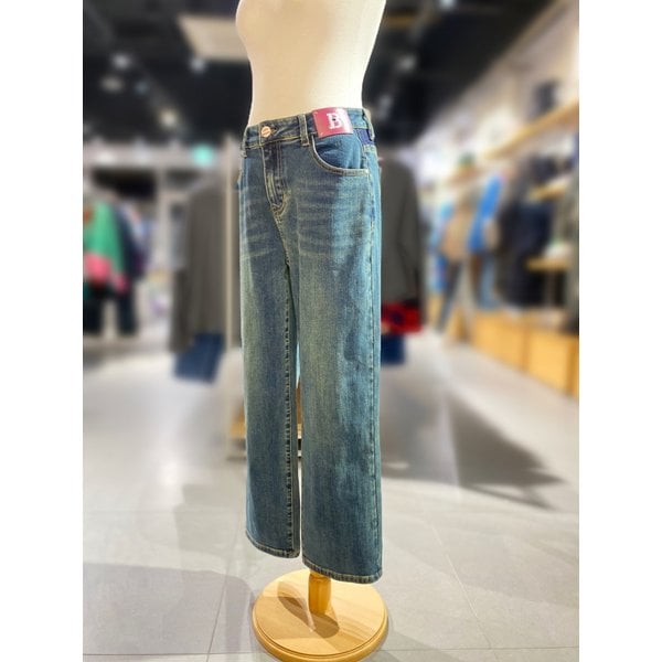 [여주점] 레더 패치 일자 데님팬 (BADPA2611)