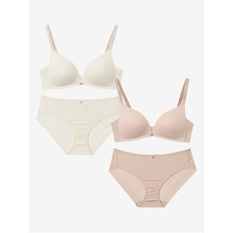 원더브라 아쿠아 V넥 노와이어 브라팬티 4종(브라2+팬티2) 택 1